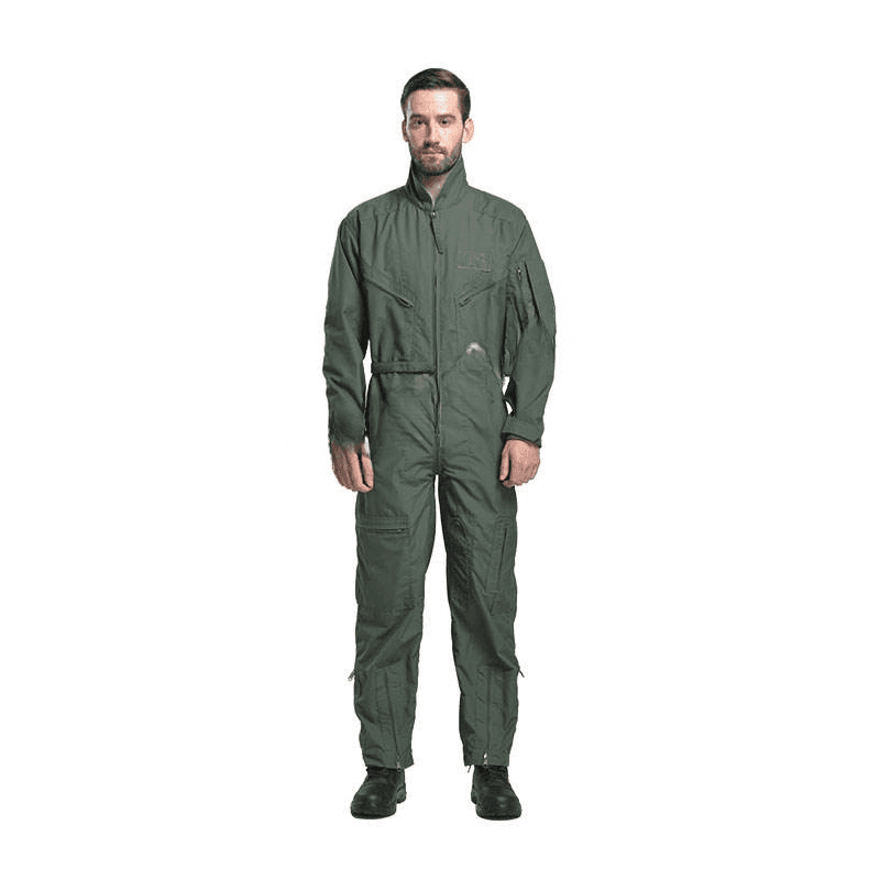 Essentially flame retardant and stretch resistant combat protective clothing